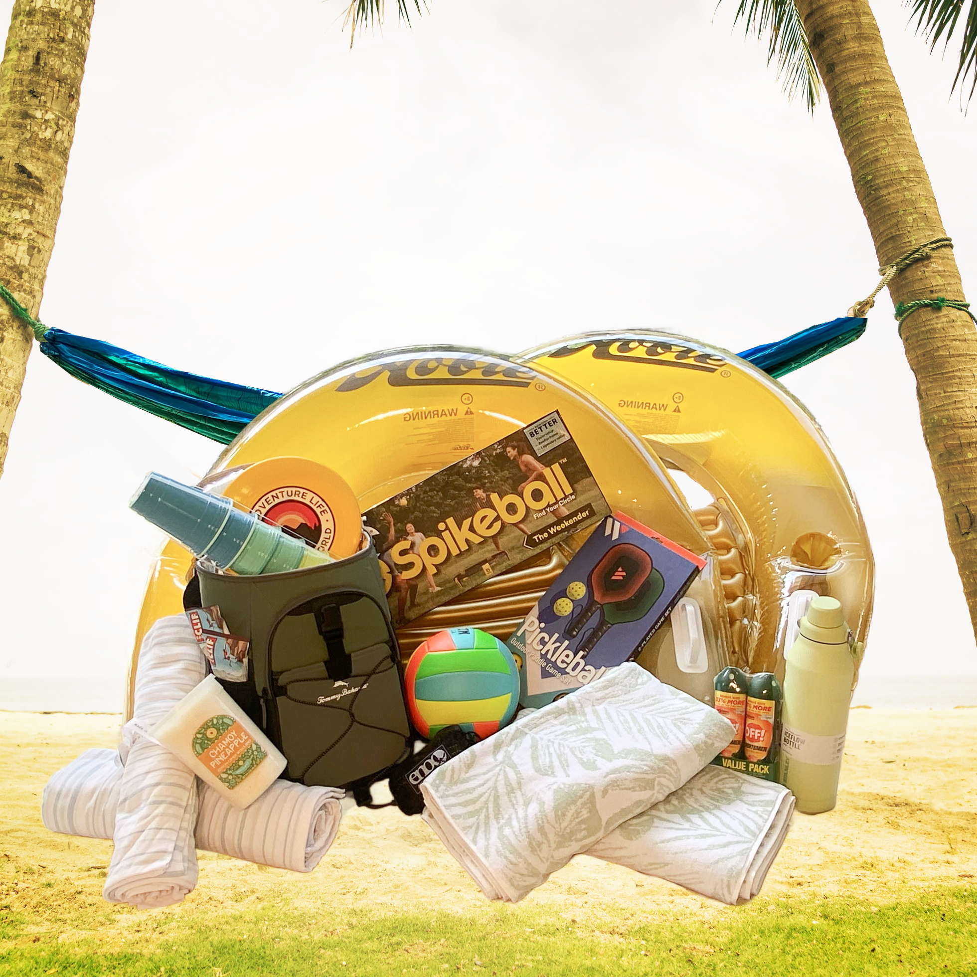 Tommy Bahama Backpack Cooler + ENO Hammock + Spikeball + Pickleball Paddle & Ball Summer Set #4 - image 1