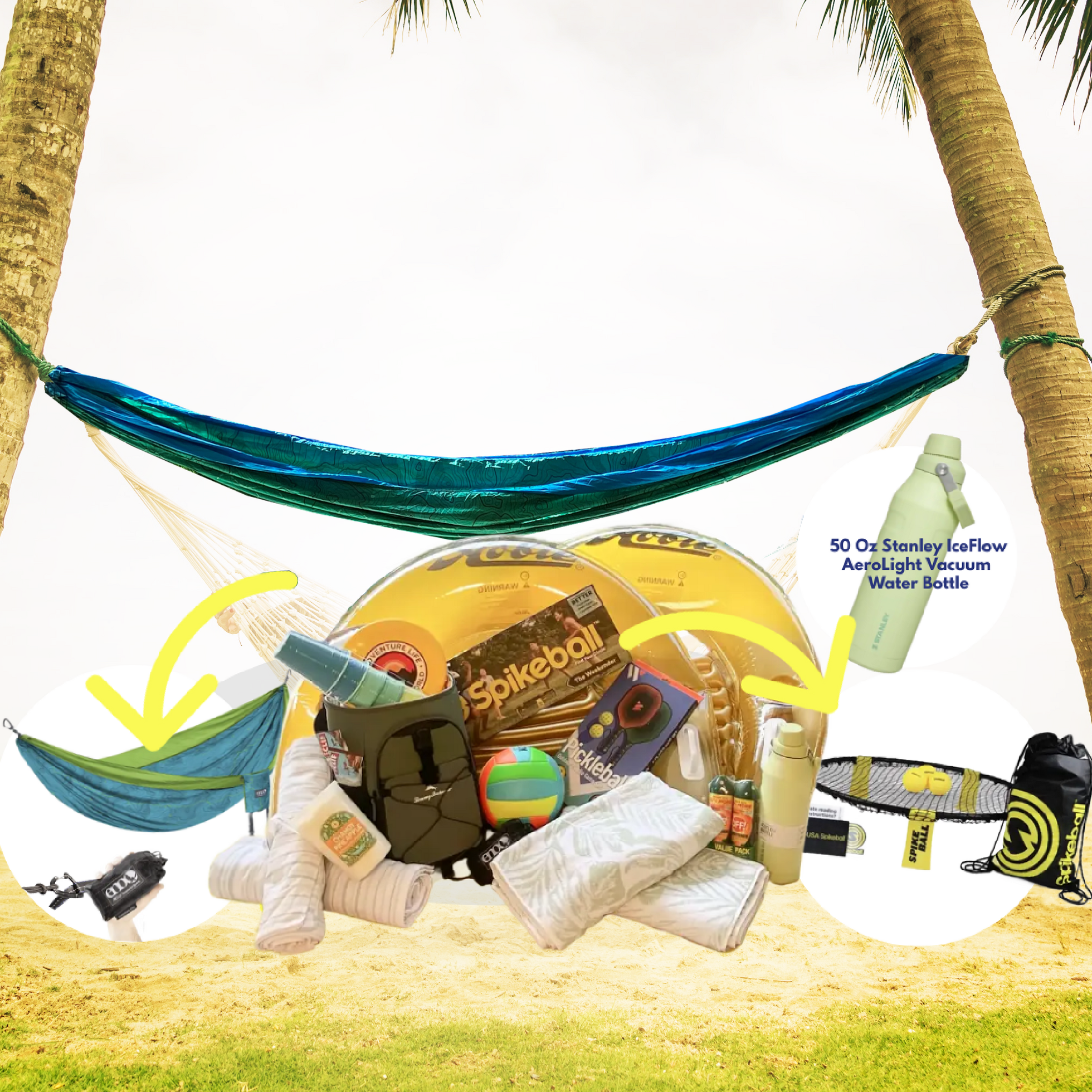 Tommy Bahama Backpack Cooler + ENO Hammock + Spikeball + Pickleball Paddle & Ball Summer Set #4 - image 2